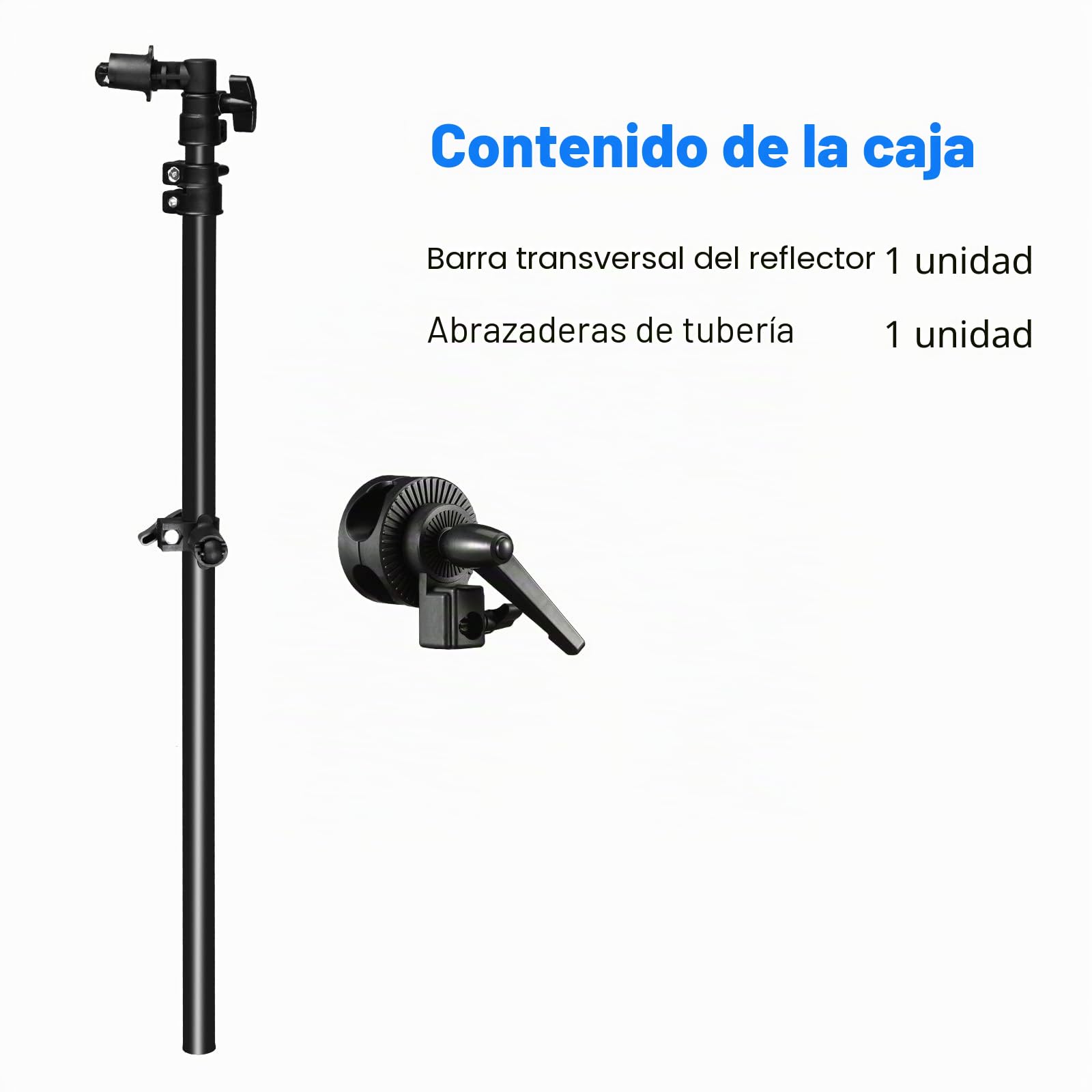 Soporte Reflector Extensible Brazo Extensible 66 – 170 cm, Soporte Extensible para Reflector de fotografía, Soporte Giratorio