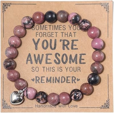 Inspirational Bracelets for Women Natural Stone Healing Relaxation Chakra Bracelet Gifts for Birthday Christmas Mothers day Valentines Thanksgiving Teacher Appreciation Gifts for Her Mom Best Friend Sister Men