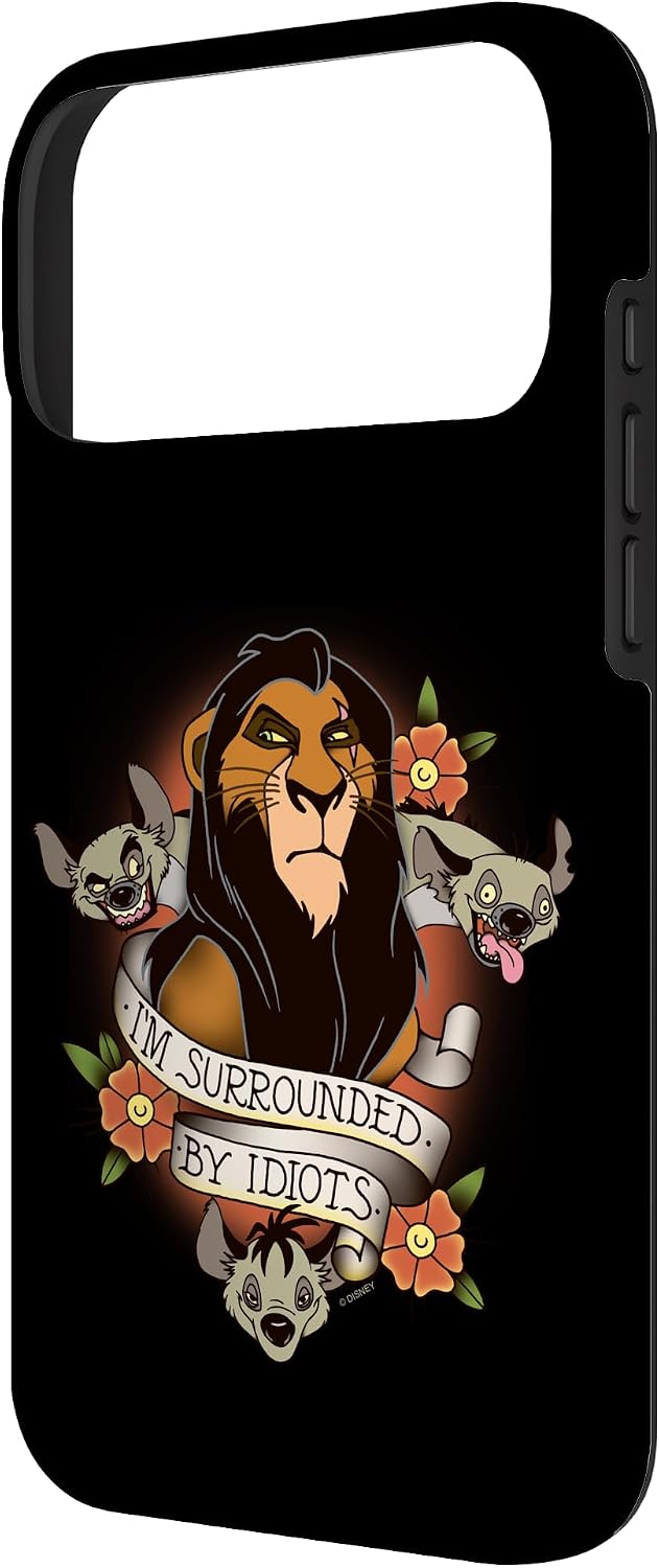 Disney The Lion King Scar Surrounded by Idiots Tattoo Style Case for iPhone 17 Pro Max