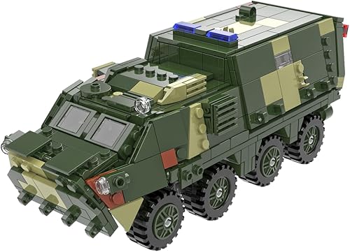 Miniatura 1 de Juego de bloques de vehículos blindados médicos militares, kit de construcción de modelo de camión médico militar, juguetes de bloques de regalo