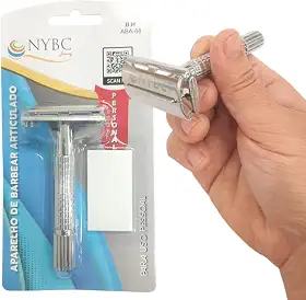 NYBC Beauty, Aparelho de Barbear Classico, Articulado com Lamina, Durável, Confortável e Econômico
