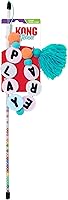 KONG Cat Teaser Wand Toy Friendship - Interactive Feather Wand for Pouncing, Batting & Hunting Instincts