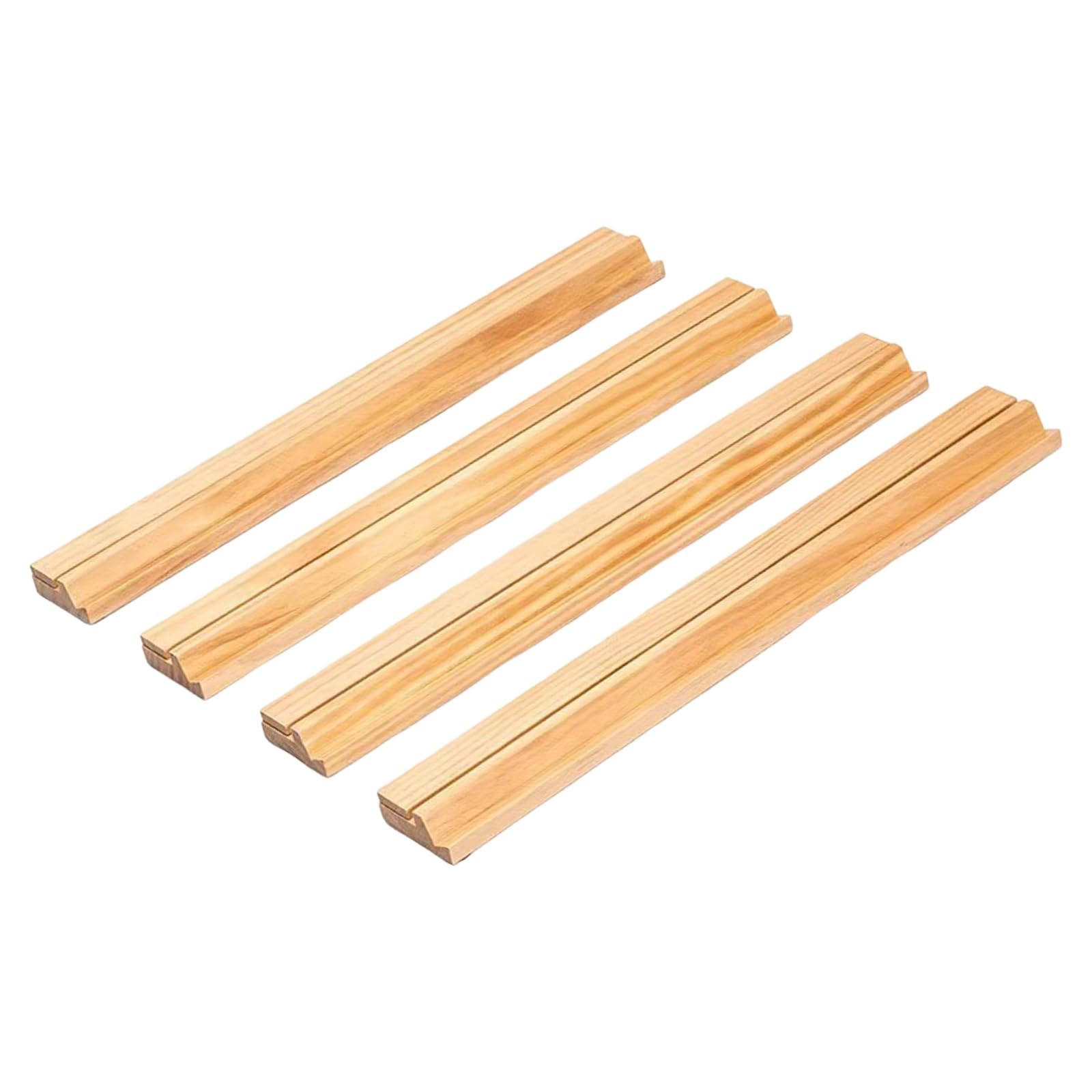 Juego de 4 estantes de madera natural para mahjong con empujador para reuniones familiares, juegos nocturnos y viajes, juego de azulejos de Mahjong, accesorios para juegos en casa