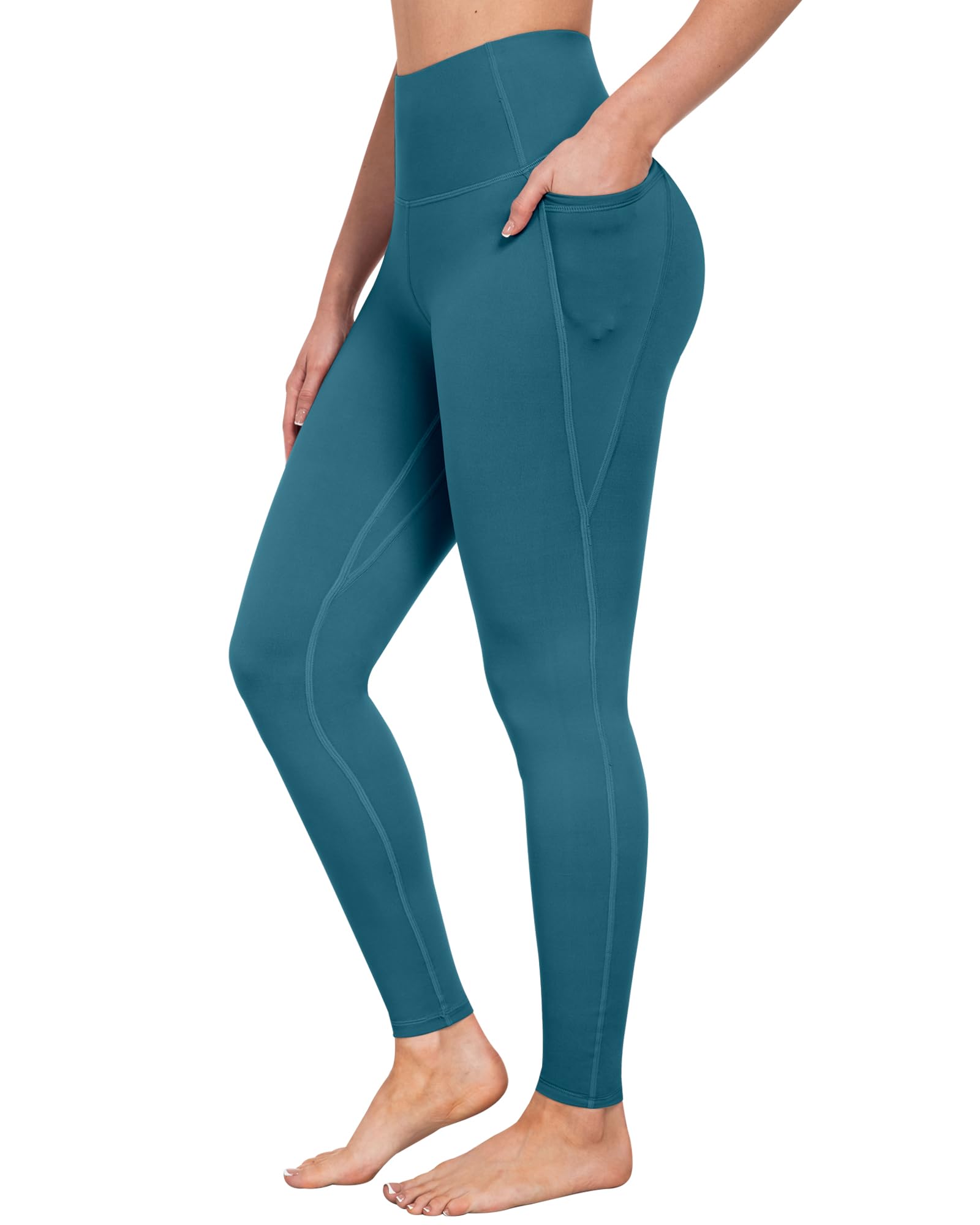 Leggings con bolsillos para mujer, control de abdomen, cintura alta, suaves, para entrenamiento, atletismo, correr, yoga, gimnasio — view 21