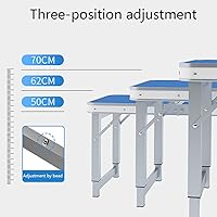 Vista 7 de Mesa plegable con taburete, mesa plegable de altura ajustable, picnic, campamento, al aire libre, aluminio ligero portátil, con asa de transporte