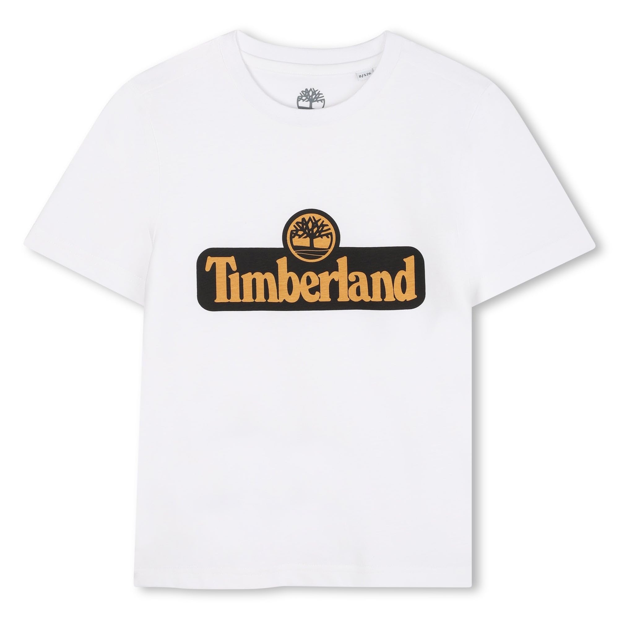 Timberland Boy's T60212 T-Shirt, White Black, 6 Years
