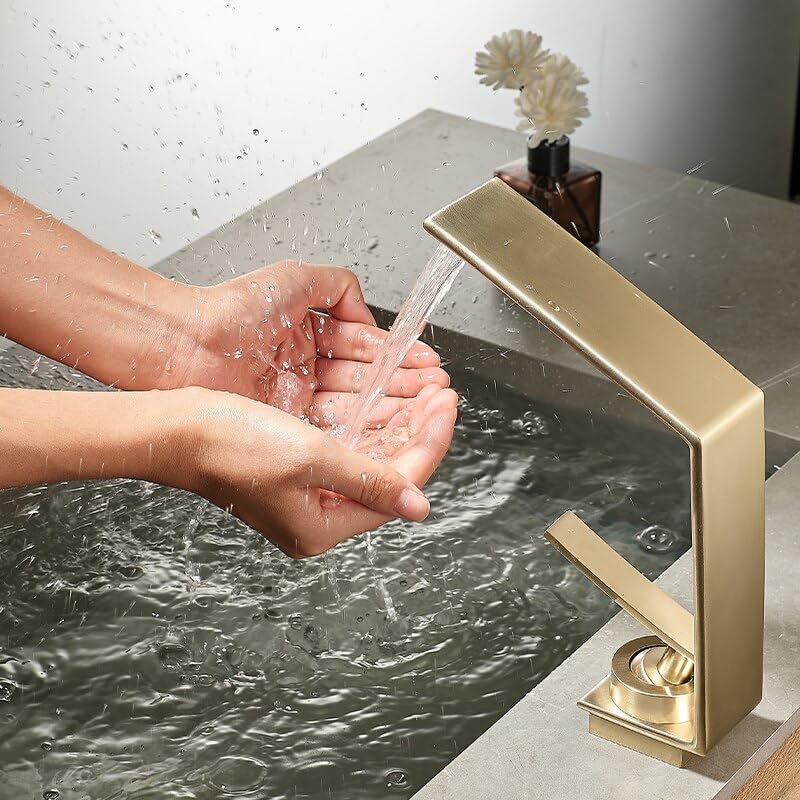 Robinet de salle de bain chrome cascade pour mitigeur lavabo moderne - 3