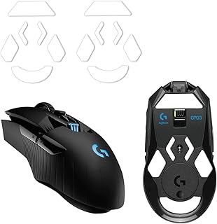 2Sets Hyperslides Rounded Curved Edges Mouse Feet, Skates, Pads for Logitech G903 Lightspeed, G903 Hero Gaming Mouse Feet Replacement (0.8mm, Smooth Glide, Pure White PTFE) Pro Performance Upgrade…