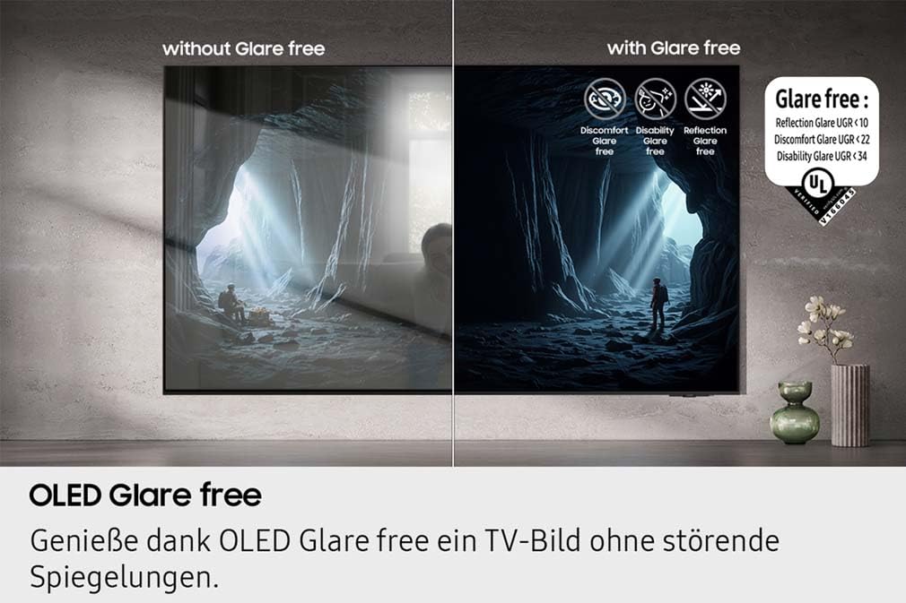 Samsung OLED S95F 77 Zoll (195 cm) 4K Fernseher, Antireflexion, NQ4 AI Gen3 Prozessor, OLED HDR Pro, Gaming Hub, Motion Xcelerator 165Hz, Upscaling, Dolby Atmos, Smart TV, 2025