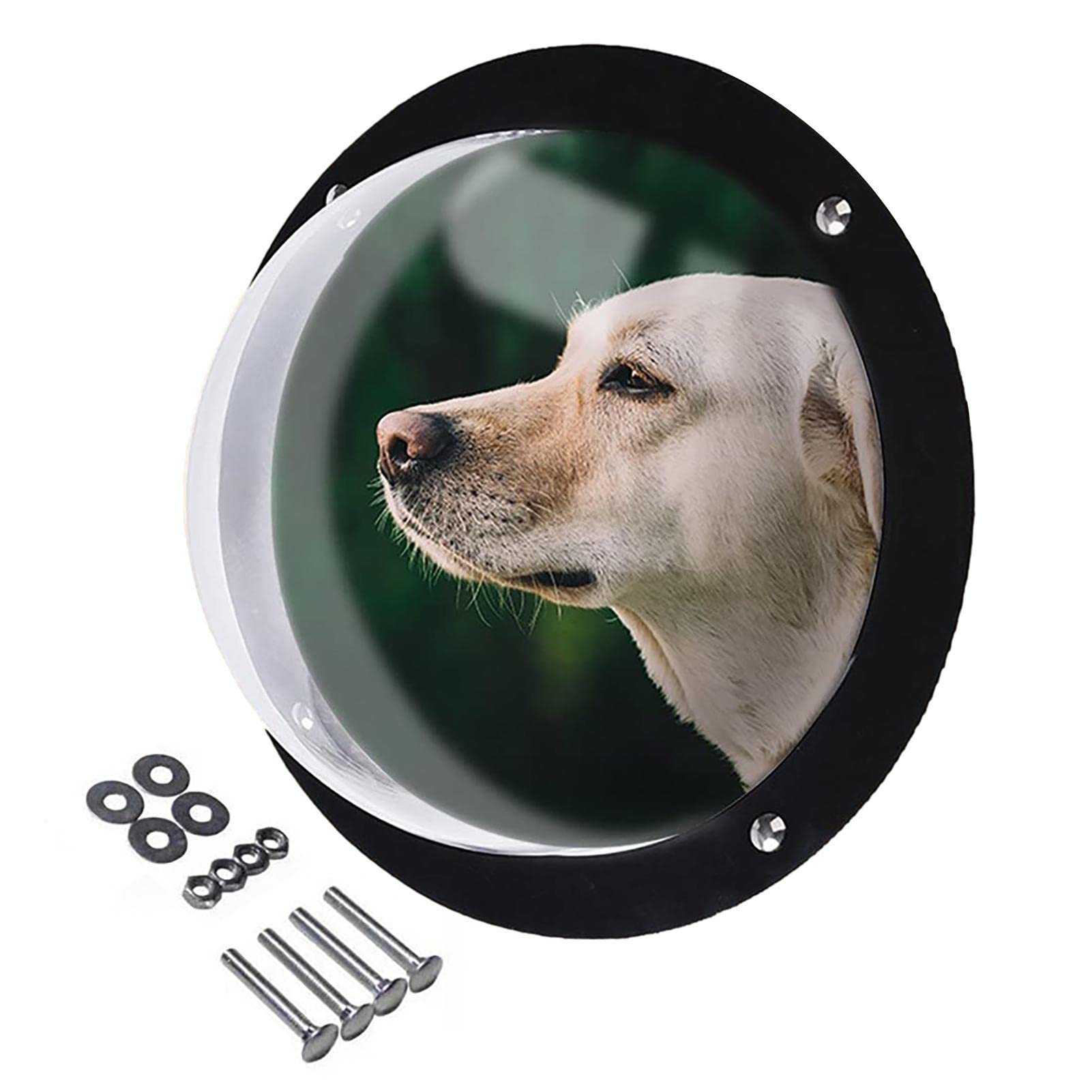 TAYSTE Dog Window for Fence,Acrylic Dome Bubble Window - Easy to Install Round Pet Window Bubble for Children & Pets, Dog Kennel