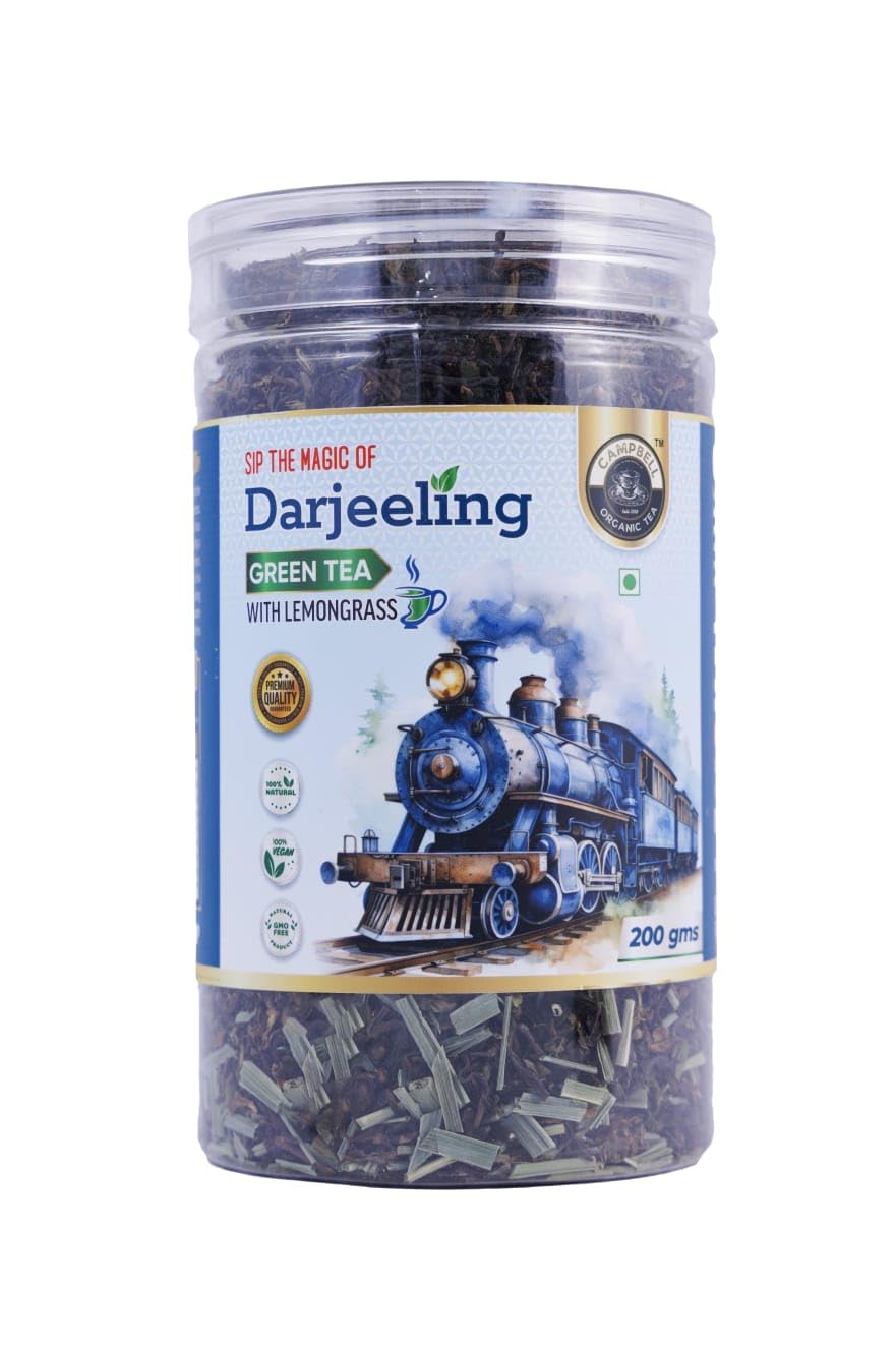 Campbell Organic Darjeeling Green Tea with Lemongrass, Premium