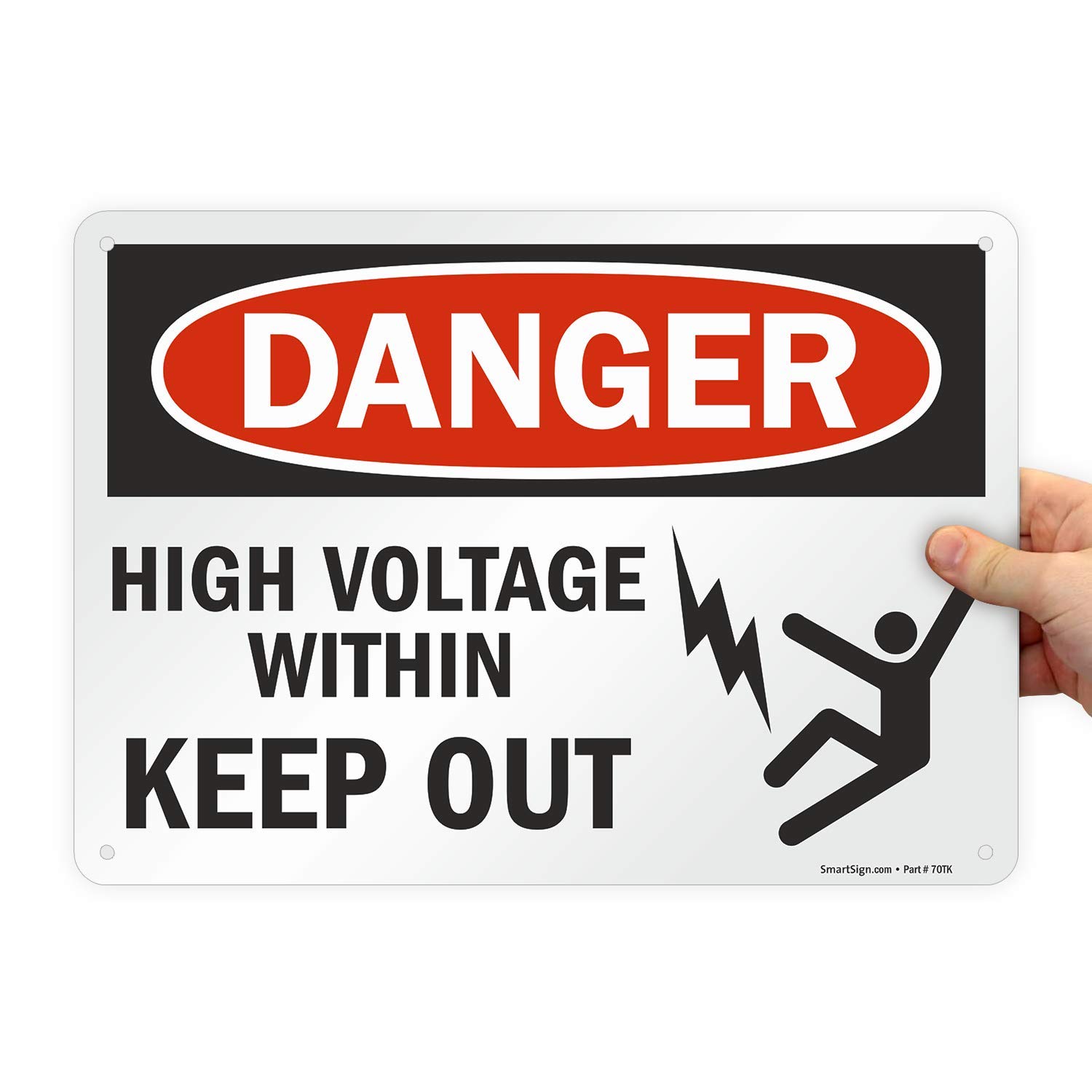 Buried Cable Safety Sign Aluminum SmartSign High Voltage Cable Buried ...