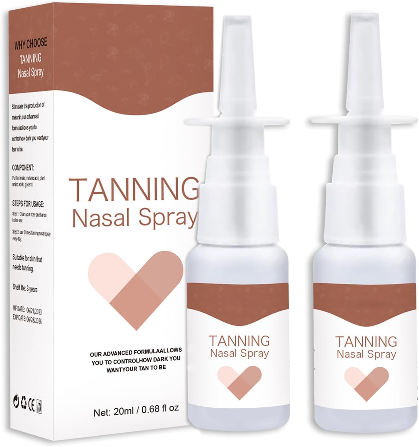 BronzeMist Tanning Spray, 2pcs Self Tanning Spray,Sunless Tanning Nasal