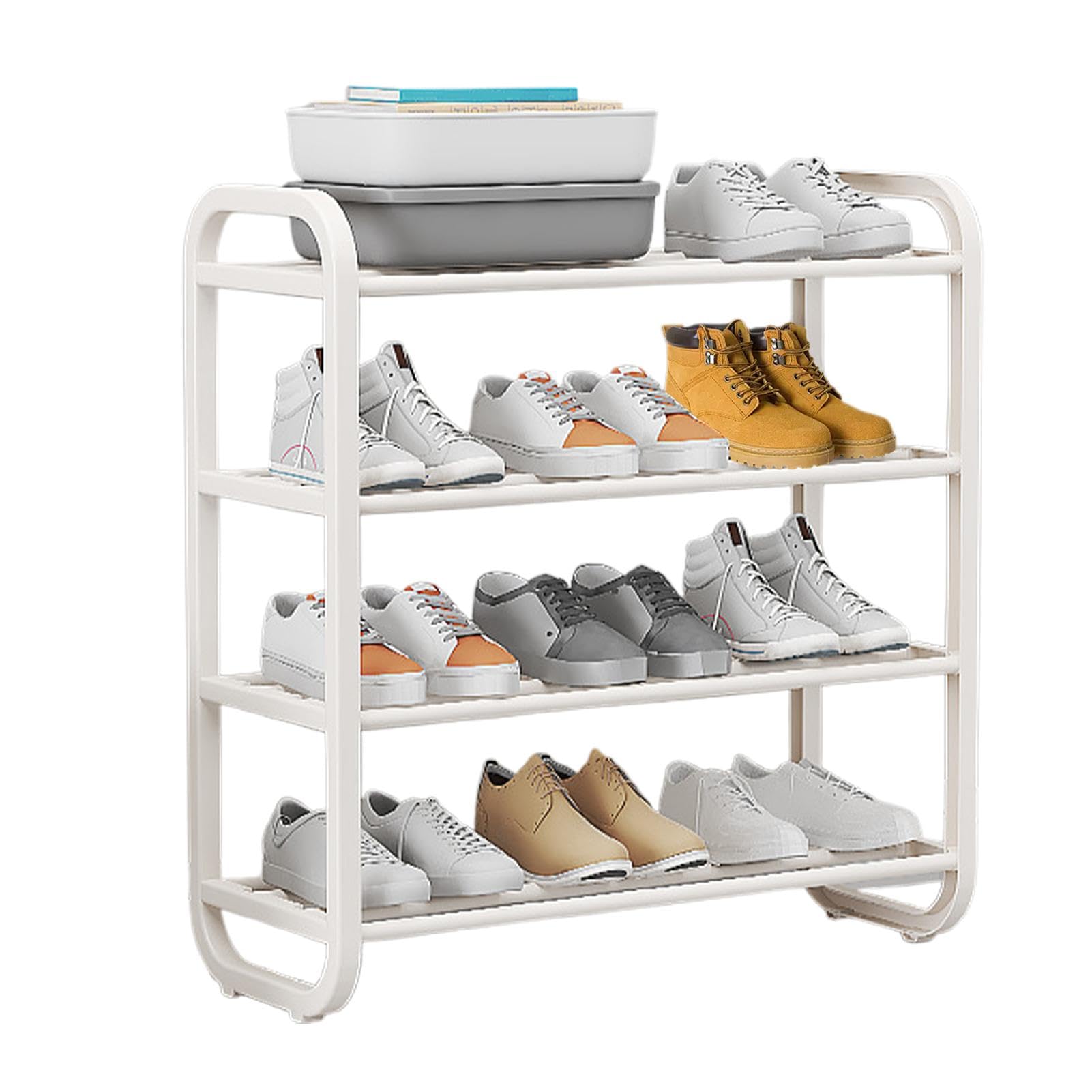 Organiseur à chaussures d'entrée modulable et polyvalent à 4 niveaux