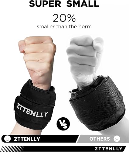 Miniatura 2 de ZTTENLLY Pesas de tobillo ajustables para mujeres, hombres y niños  1 par de 5, 10, 15, 18 y 20 libras, correas de peso para pierna, muñeca,