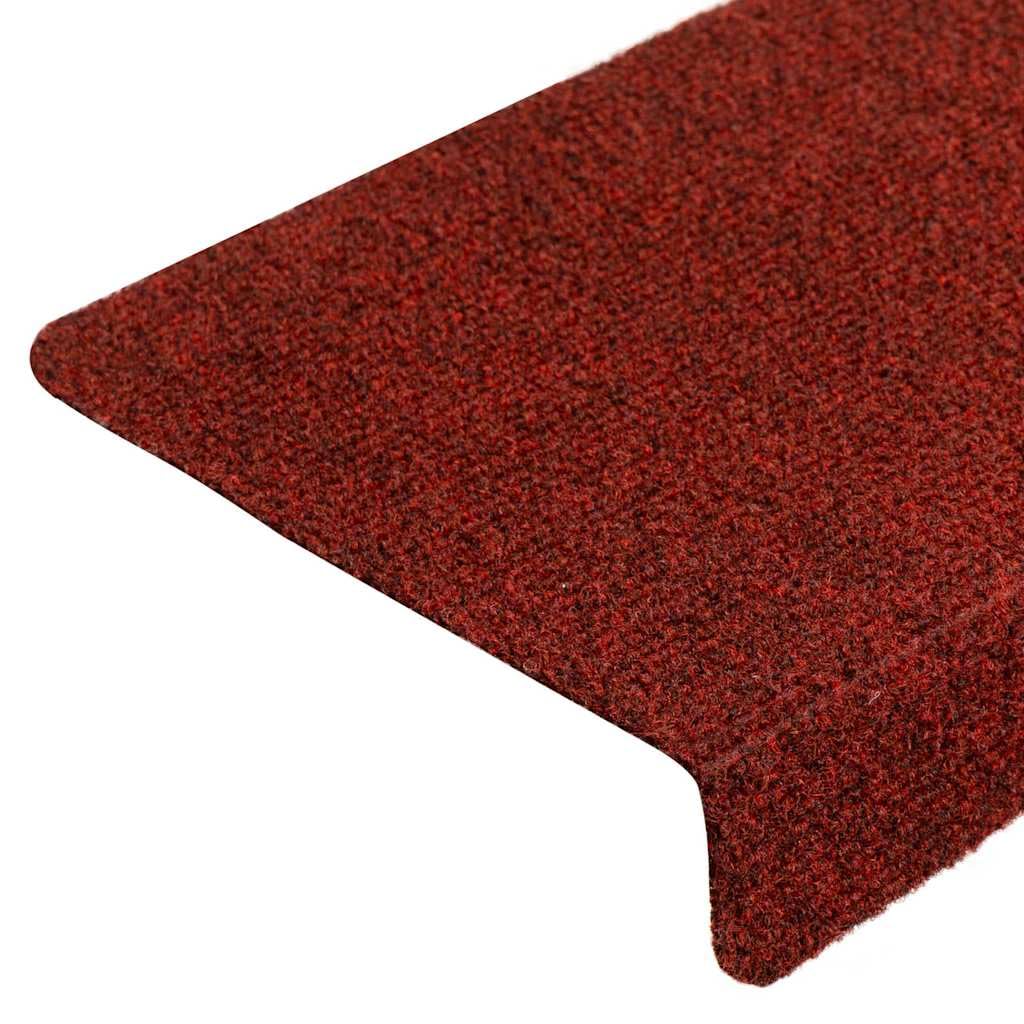 vidaXL Trapmatten Zelfklevend 20 stuks 65x21x4 cm Bordeaux Rood