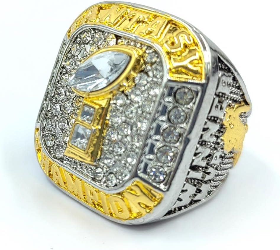 2022 Fantasy Football Championship Rings Trophy Prize (with Paper Box,11)