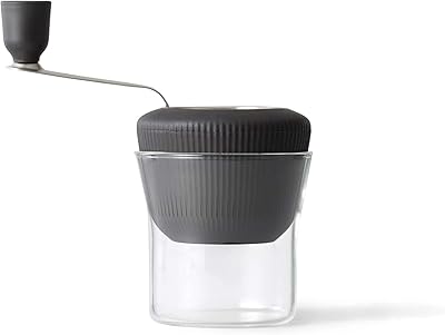 Chef'n 110-980-332 Manual Coffee Grinder, Glass, Anthracite