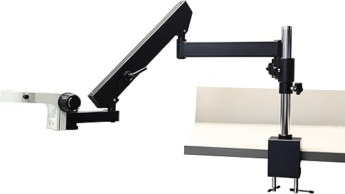Parco Scientific PA-8 Soporte de abrazadera de pilar articulado para microscopios estéreo, estante de enfoque de 2.992in de diámetro con cola de