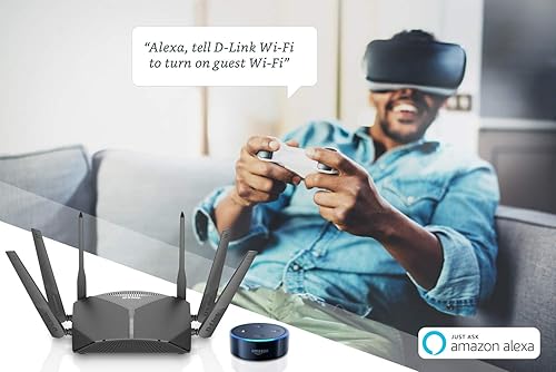 Miniatura 6 de D-Link Router de tres bandas Wi-Fi de alta potencia AC3000 con control de voz con Tienda Alexa o Google Assistant, Wi-Fi Mesh, controles parentales