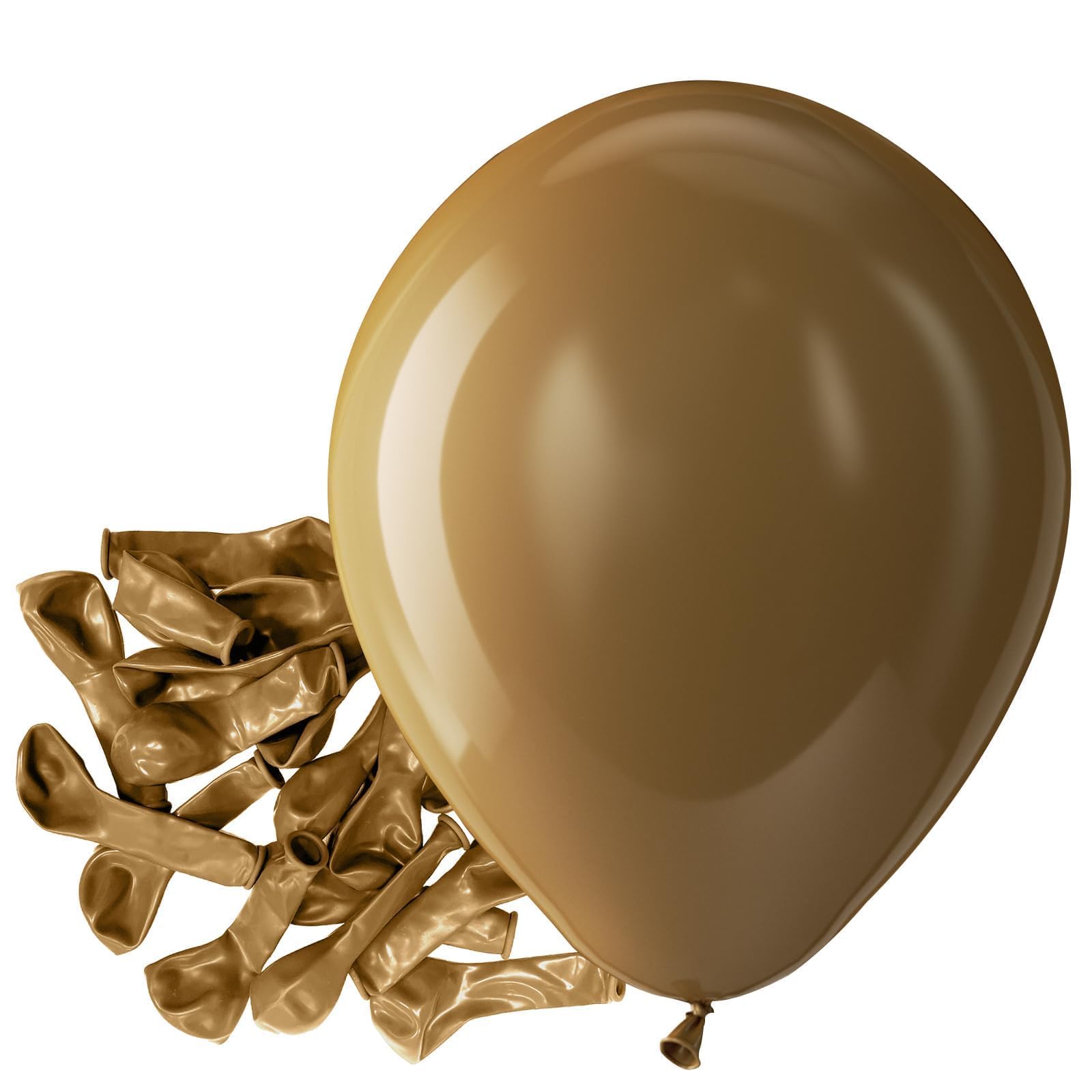 Bezente 5 Inch Small Light Brown Latex Party Balloons - 150 Pack | Assorted Colors Value Pack - main product image