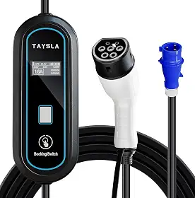 Phantom Portátil Carregador De Carro Elétrico 7 KW Tipo 2 8A 10A 13A 16A 32A Cabo de 5M Carros Elétricos e Híbridos Tela LCD Compatibilidade Com BYD Dolphin Mini Song BMW