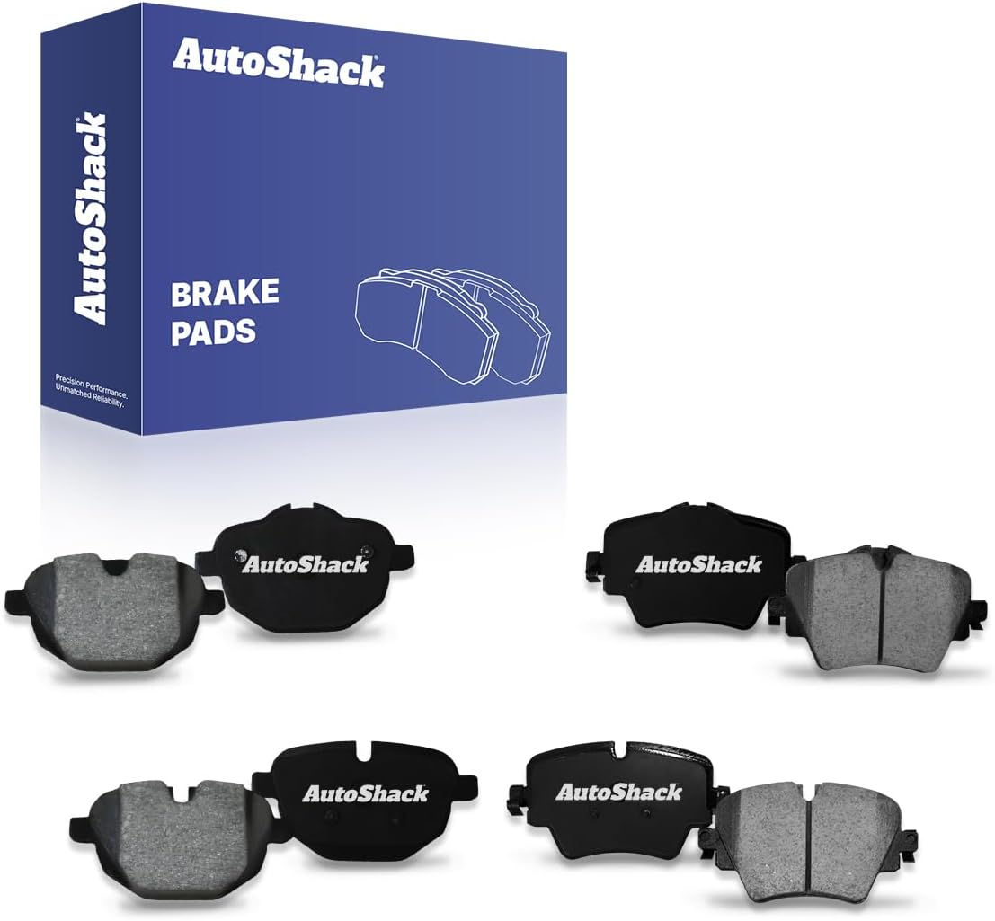 AutoShack Front & Rear Premium Ceramic Brake Pad Set for BMW, X3 2018-2025 X4 2019-2025, AWD RWD L4 2.0L L6 3.0L