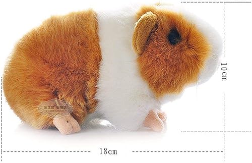Miniatura 2 de RemeeHi Juguete de peluche de conejillo de indias marrón de 7 pulgadas, suave, lindo, regalo para niños (amarillo y blanco)