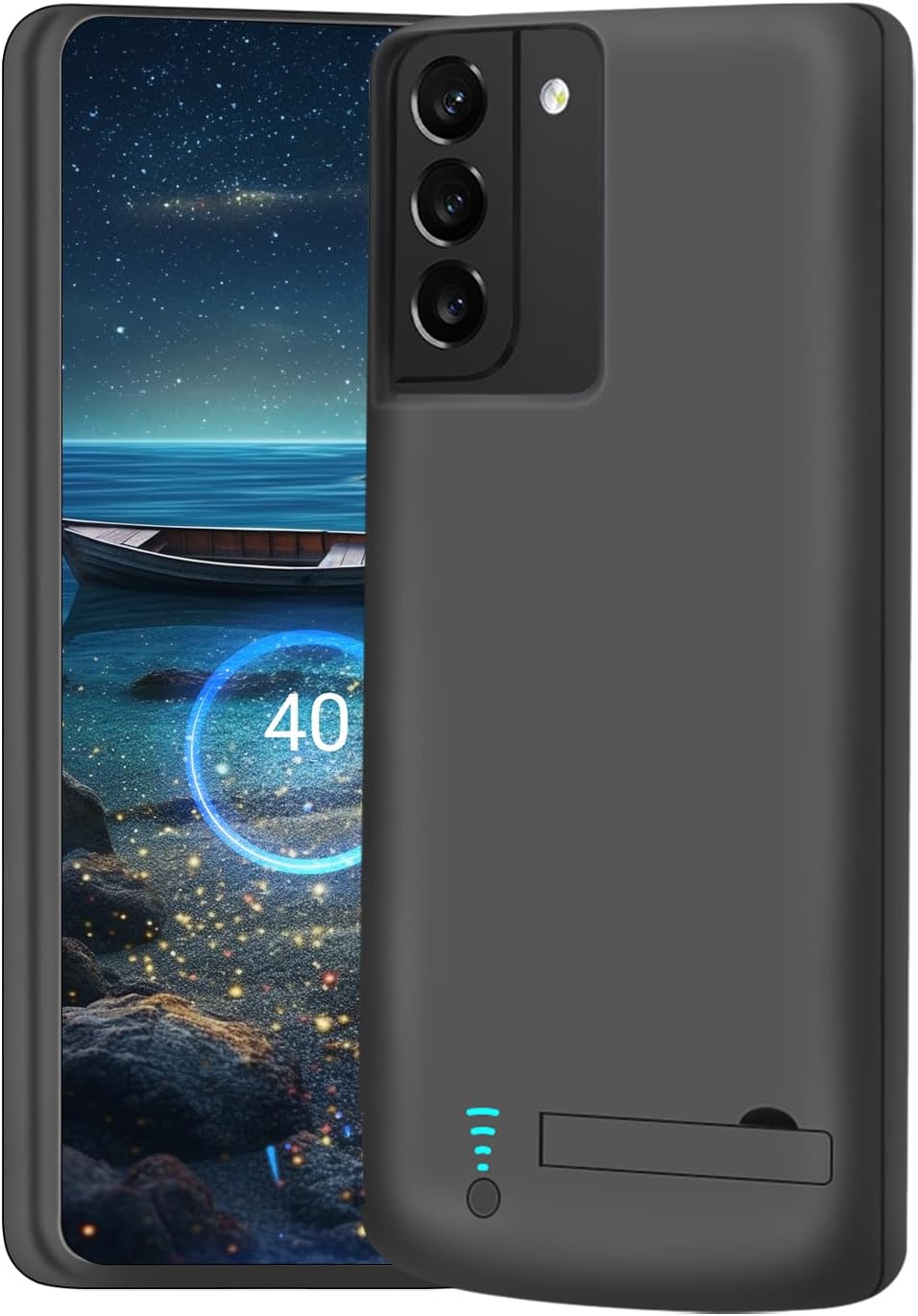 [New Version Battery Case for Samsung Galaxy S22, 4800mAh Rechargeable Extended Battery Charging Charger Case, Add 100% Extra Juice (6.1 Inches) Black