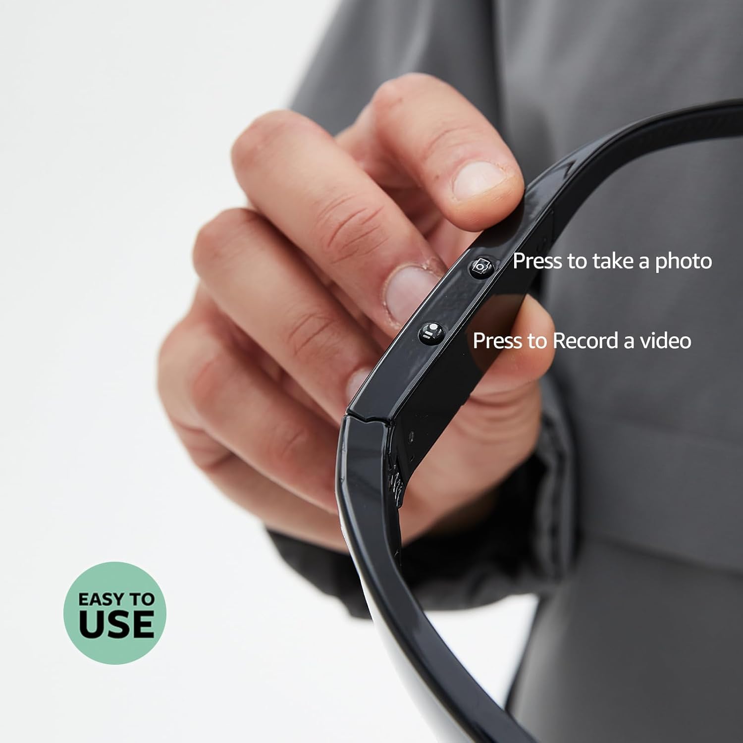 OhO sunshine 32GB Camera Glasses,16M Resolution H.265 1080P Smart Glasses with UV400 Sunglasses Lens for Outdoor Sport,Unisex