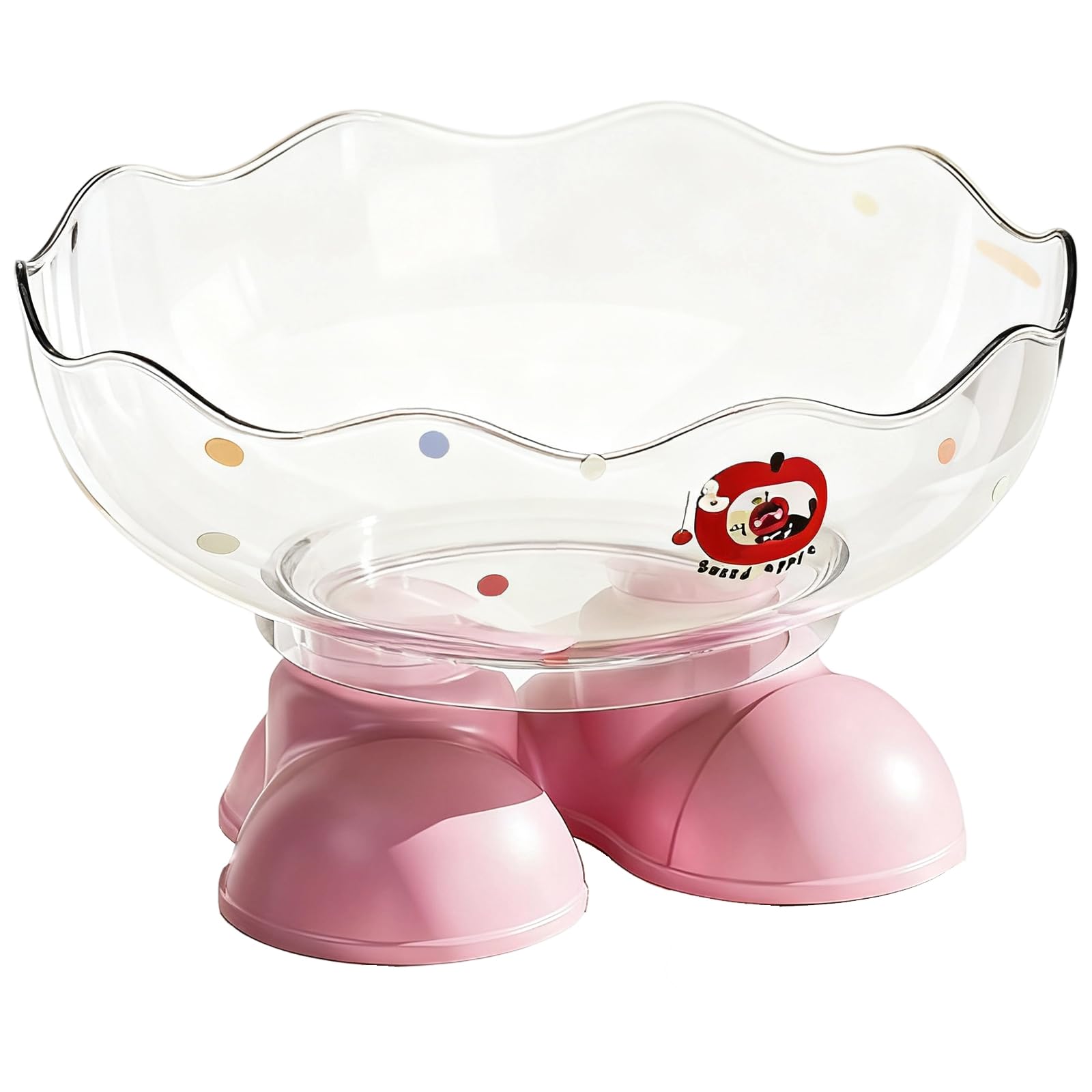 Nucelit Christmas Decorative Candy Bowl Large Capacity Fruit Plate for Festival Gatherings ABS Materials Snacks Holder Festival Footed Dessert Plate