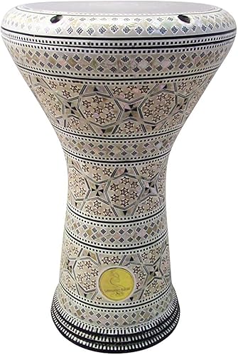 Miniatura 24 de ¡Nuevo! Gawharet El Fan Classic - Percusión de tambor Darbuka de nácar de 17 pulgadas (MIzar)