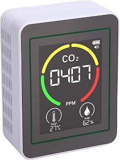 Generic Detector 3 en 1 de Monitoreo de la Calidad del Aire en Tiempo Real para el Hogar, la Oficina y el Gimnasio con Fácil Calibración (WHITE)