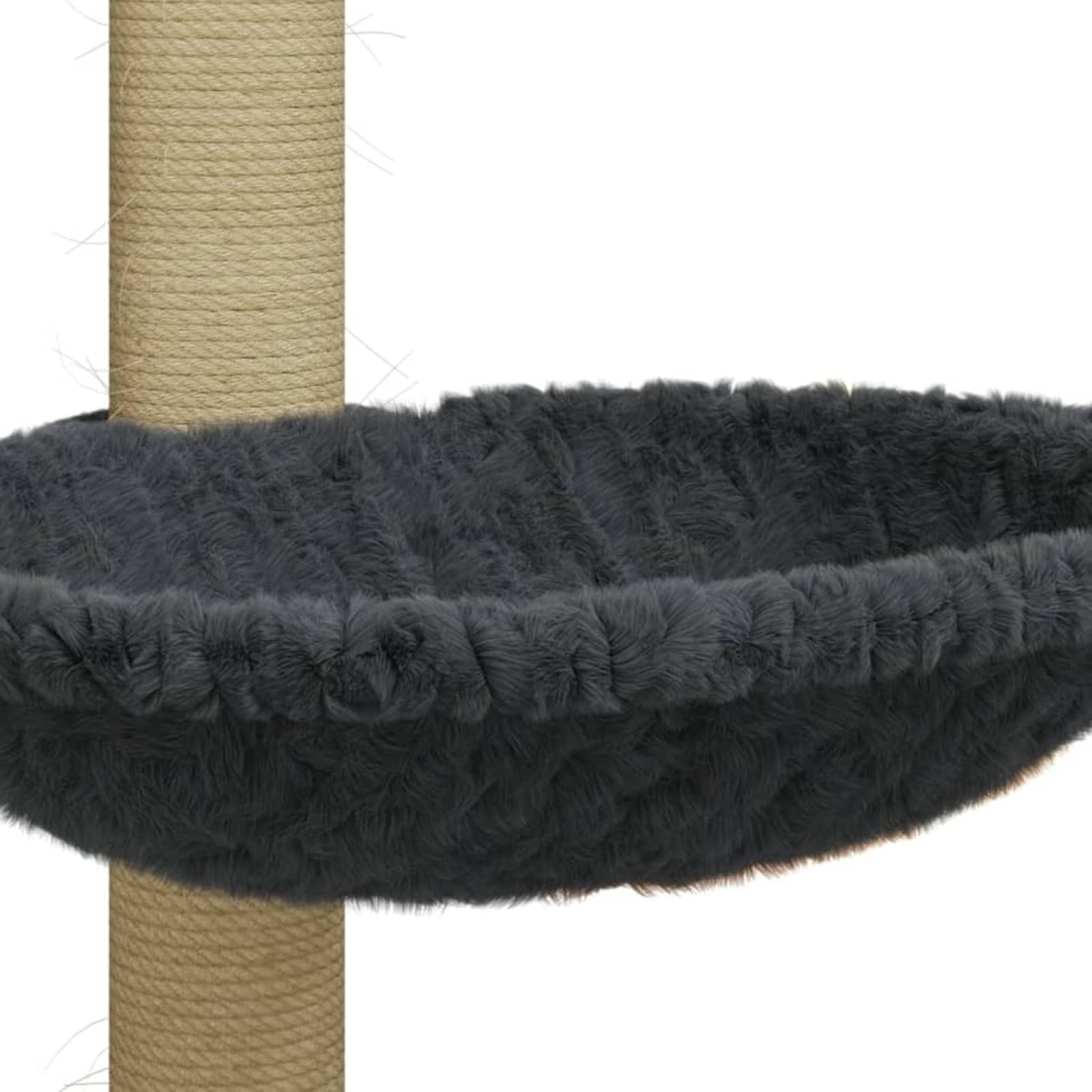Homgoday Jouet chat arbre griffoir arbre à chat avec poteau griffoir Sisal gris foncé 74 cm
