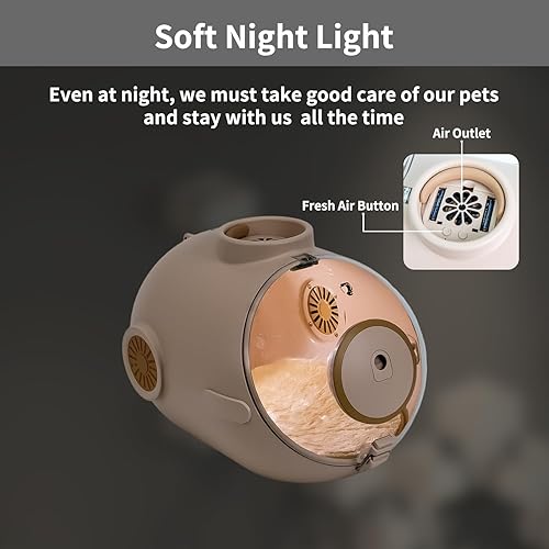 Miniatura 4 de Mochila para gatos y mascotas, mochila submarina transpirable para gatos, cápsula espacial, perros y gatos pequeños y medianos con ventilación para