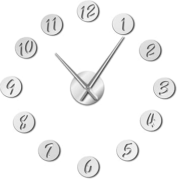 Wall Clock Living Room Large Diy Wall Clock Modern 3D Silent Wall Clock Clock with Mirror Number Acrylic Sticker for Home Office Decoration Suitable Gift for Living Room Bedroom