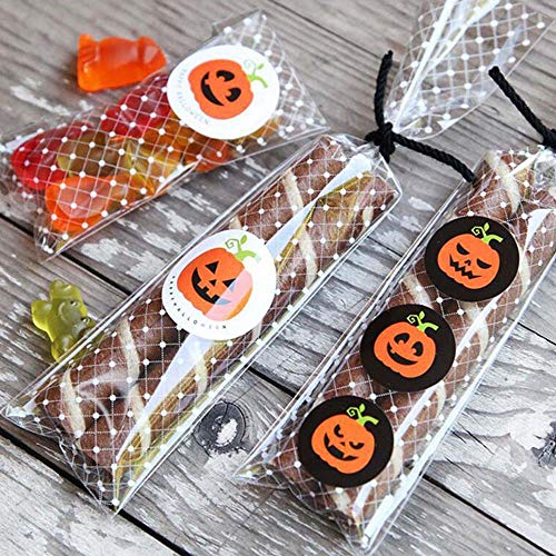 120 Pcs Halloween Sealing Sticker Ghost Pumpkin Stickers Adhesive Label Stickers Round Sealing Decals Candy Bag Gifts Wrapping Stickers Packaging Envelope Seals #TOP2