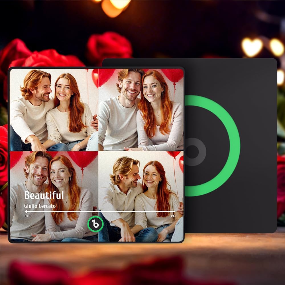 Custom Music Fridge Magnet Personalized Anniversary Wedding Gifts for Couples Women Men Customized Spotify Song Music Player Photo Magnet for Refrigerator, Mothers Day Birthday Gifts for Mom