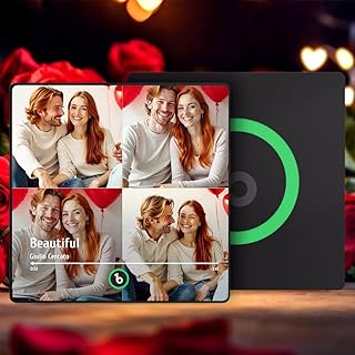 Custom Music Fridge Magnet Personalized Anniversary Wedding Gifts for Couples Women Men Customized Spotify Song Music Player Photo Magnet for Refrigerator, Mothers Day Birthday Gifts for Mom