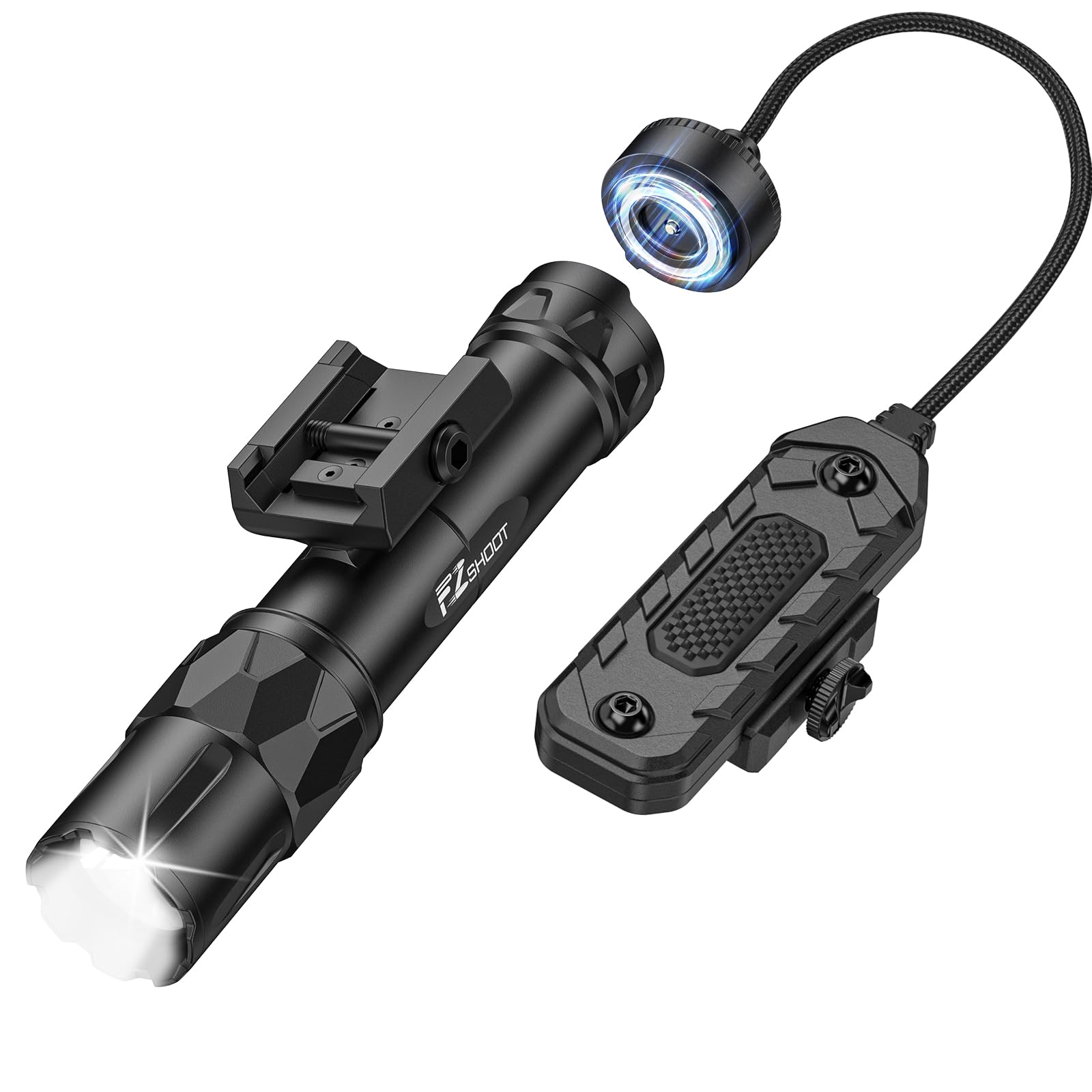 EZshoot 2500 Lumens Rifle Flashlight with Magnetic Remote Switch | High Lumens Shotgun Fl…