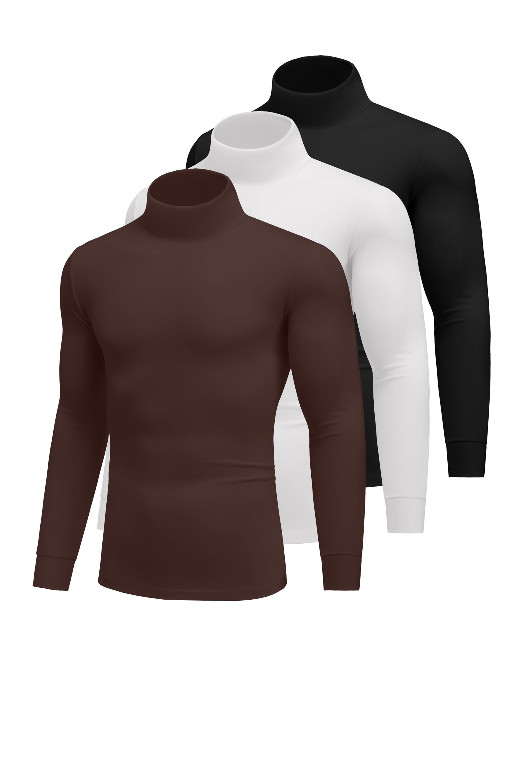 Ekouaer Maglia Termiche da Uomo Invernale Biancheria Intimo Termica a Maniche Lunghe a Collo Alto S-3XL