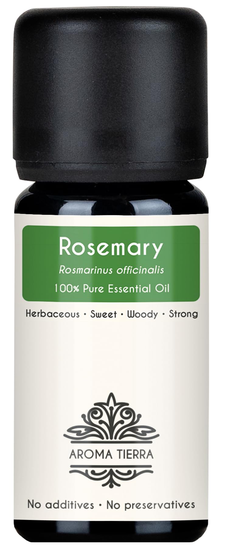 Aroma Tierra Rosemary Essential Oil 10ml - 100% Pure & Natural - For Scalp & Hair Growth, Skin, Diffuser, Aromatherapy