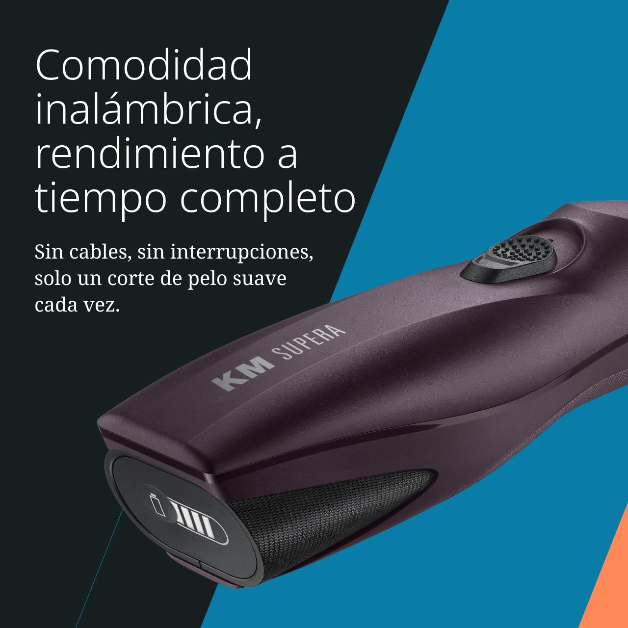 Wahl KM Supera, Cortapelos Inalámbrico para Mascotas, Ergonómico | Cortapelos Inalámbrico para Mascotas, 2 Baterías Intercambiables, 3000 y 3700 RPM, Motor sin Escobillas, Ligero y Silencioso