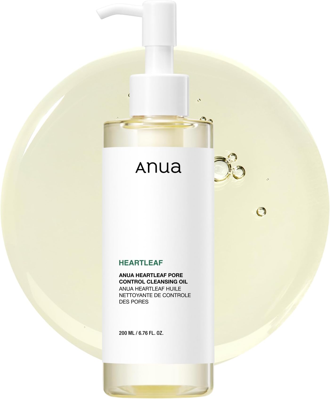 ANUA Heartleaf Pore Control Cleansing Oil, Oil Cleanser for Face, Makeup Blackhead Remover, Korean Skin Care, Original, 200ml/6.76 fl oz