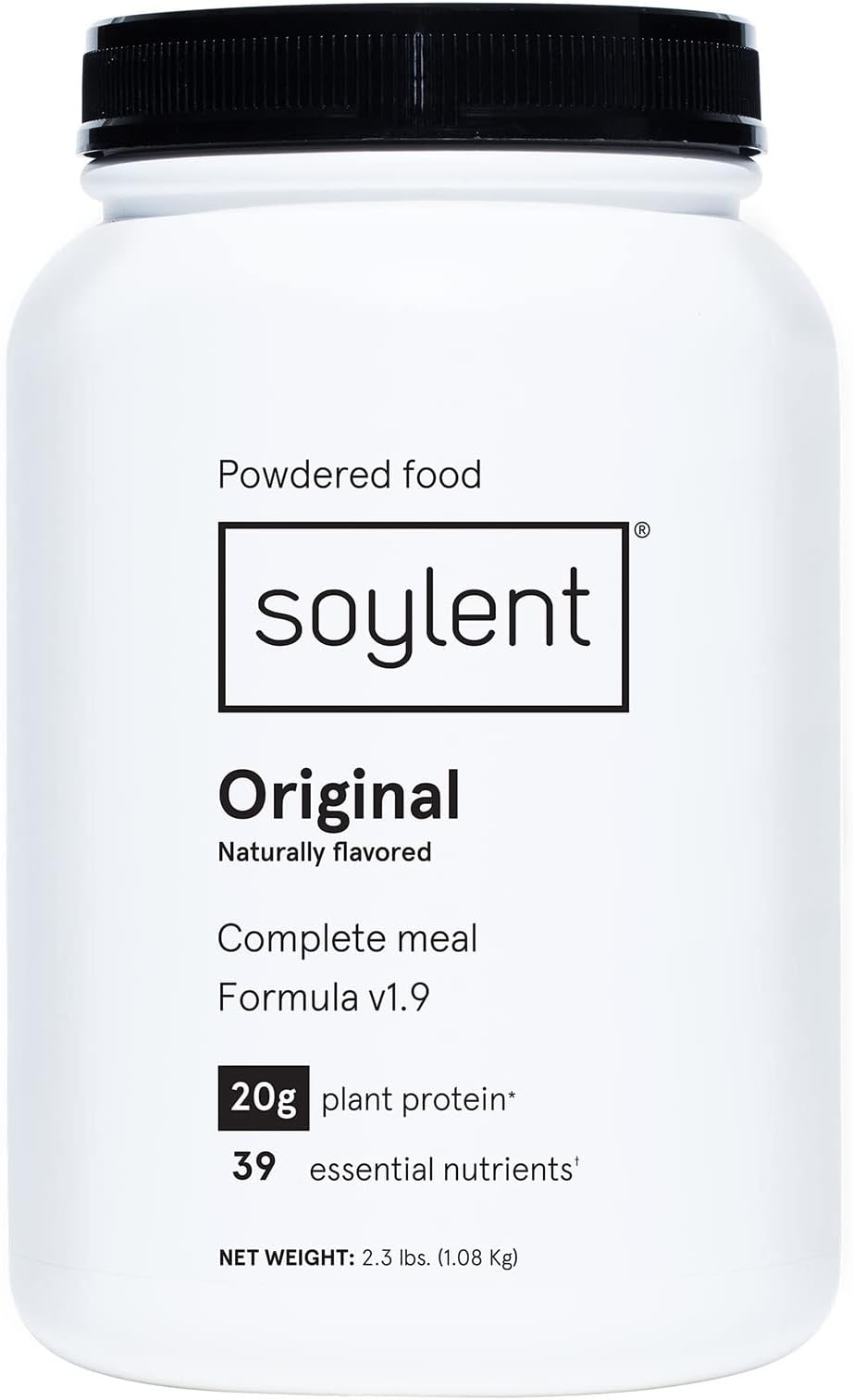Soylent Complete Nutrition Gluten-Free Vegan Protein Meal Replacement Powder, Original, 36.8 Oz