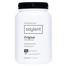 Soylent Complete Nutrition Meal Replacement Protein Powder, Original - Plant Based Vegan Protein, 39 Essential Nutrients - 36.8oz