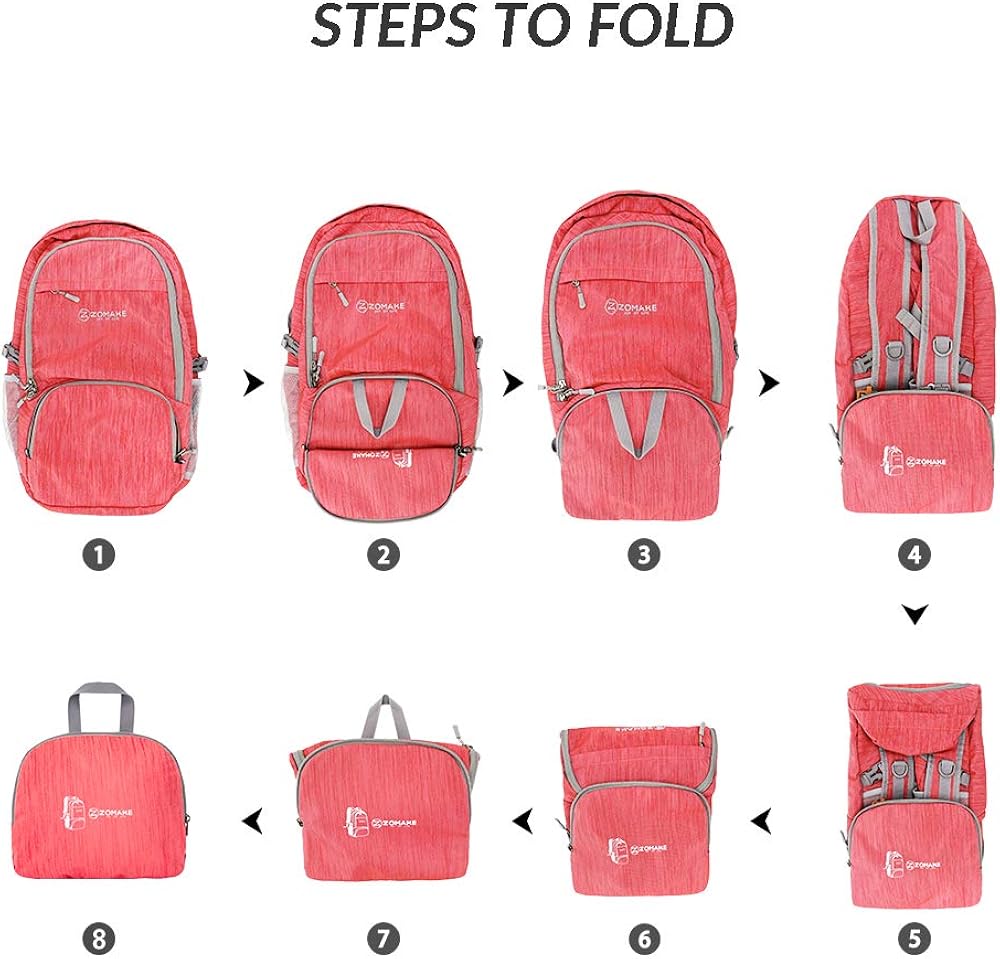 ZOMAKE 30L Lightweight Packable Backpack Water Resistant Hiking Daypack