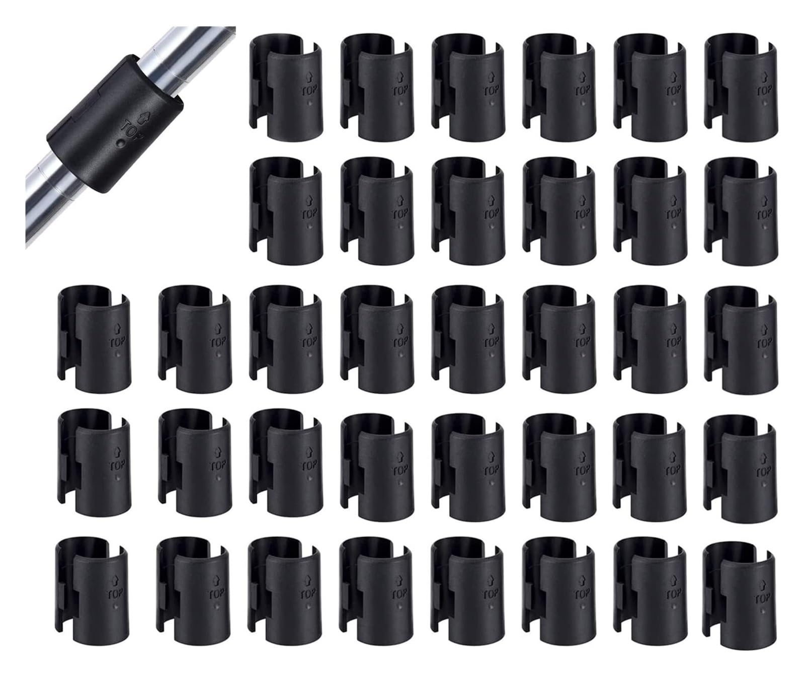 Wire Shelf Clips 50Pcs Wire Shelf Clips- Shelving Lock Clips for 1" Post Shelvings, Sleeves Replacements Clip for Shelf Plastic Bracket Support Clips