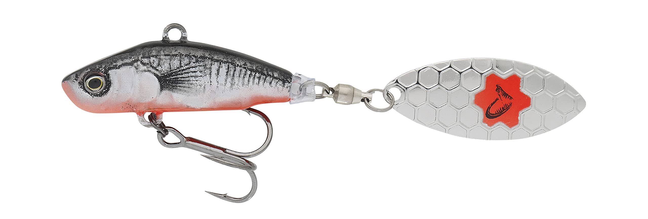 Savage Gear 3D Sticklebait Tailspin 7.3 cm 13 g Black Red — image 1
