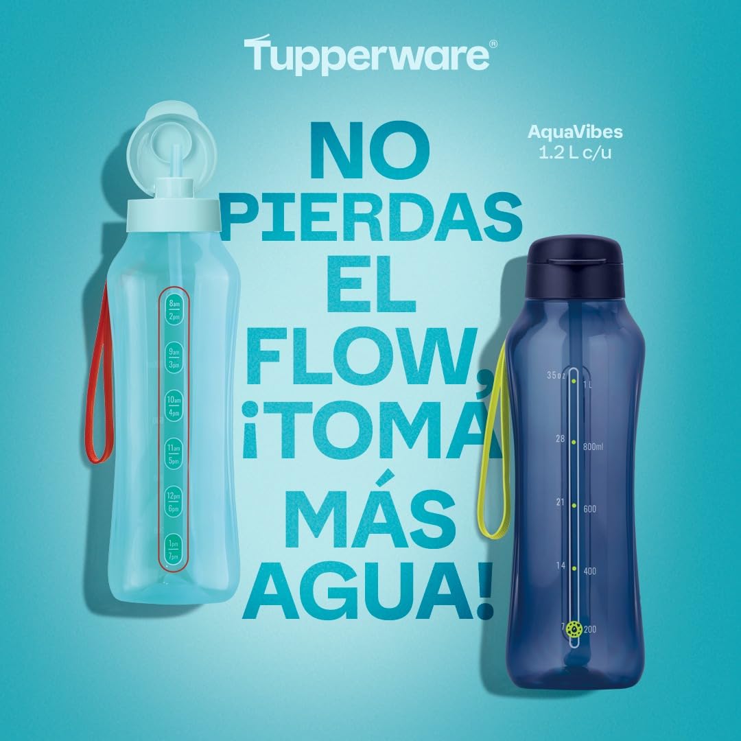 Tupperware AQUAVIBE Motivationsflasche, 1,2 l